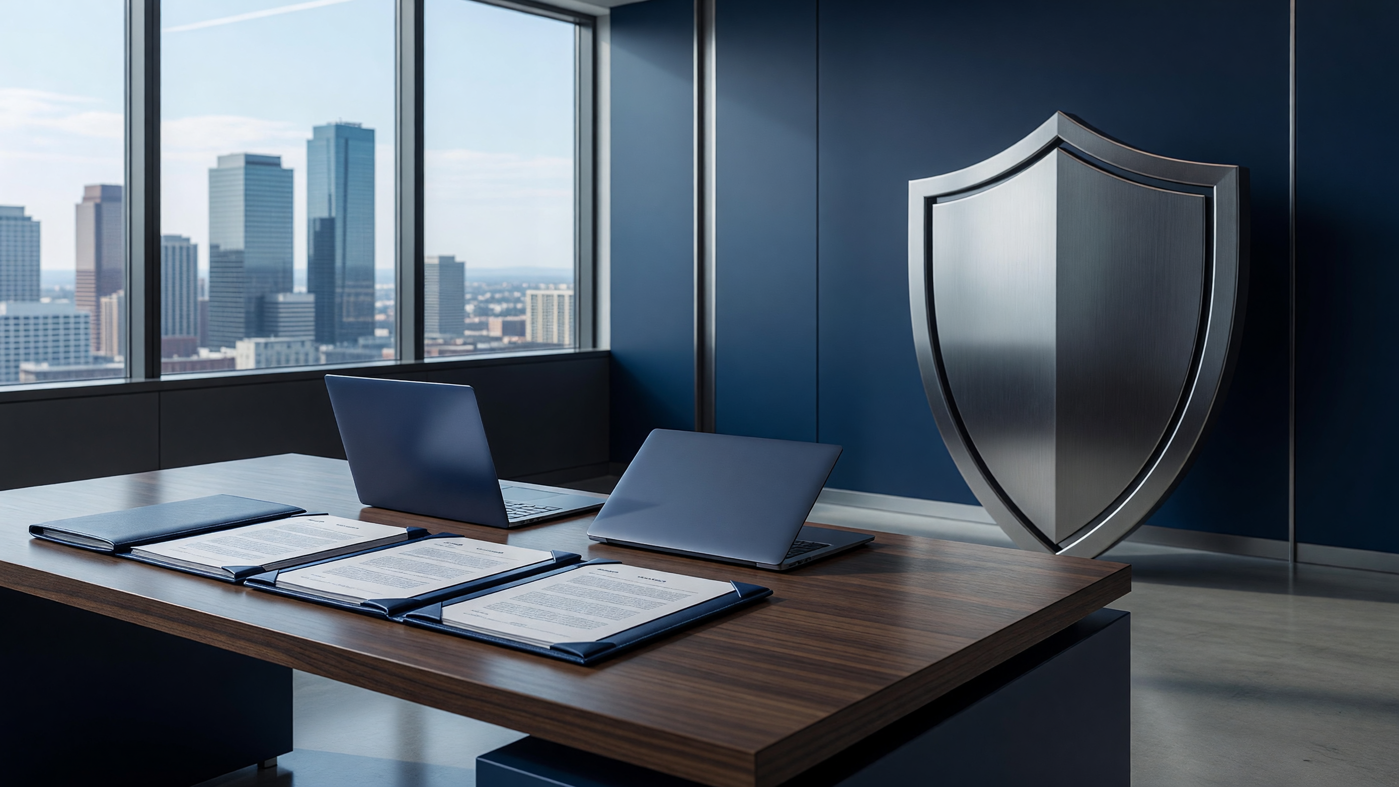 Wyoming LLC formation and asset-protection documents on a desk