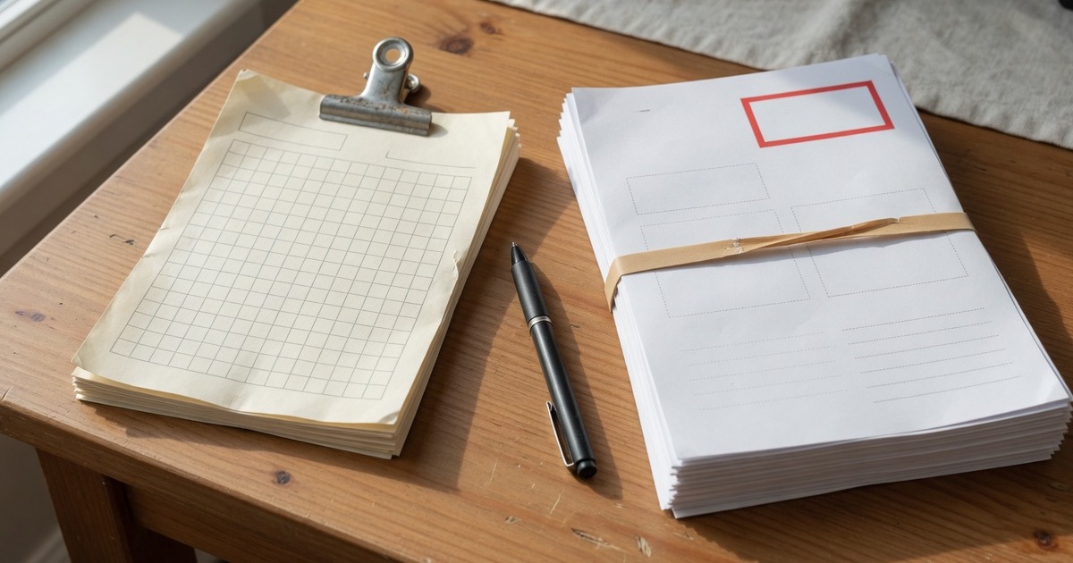 Wyoming Articles and annual-report forms on a filing desk