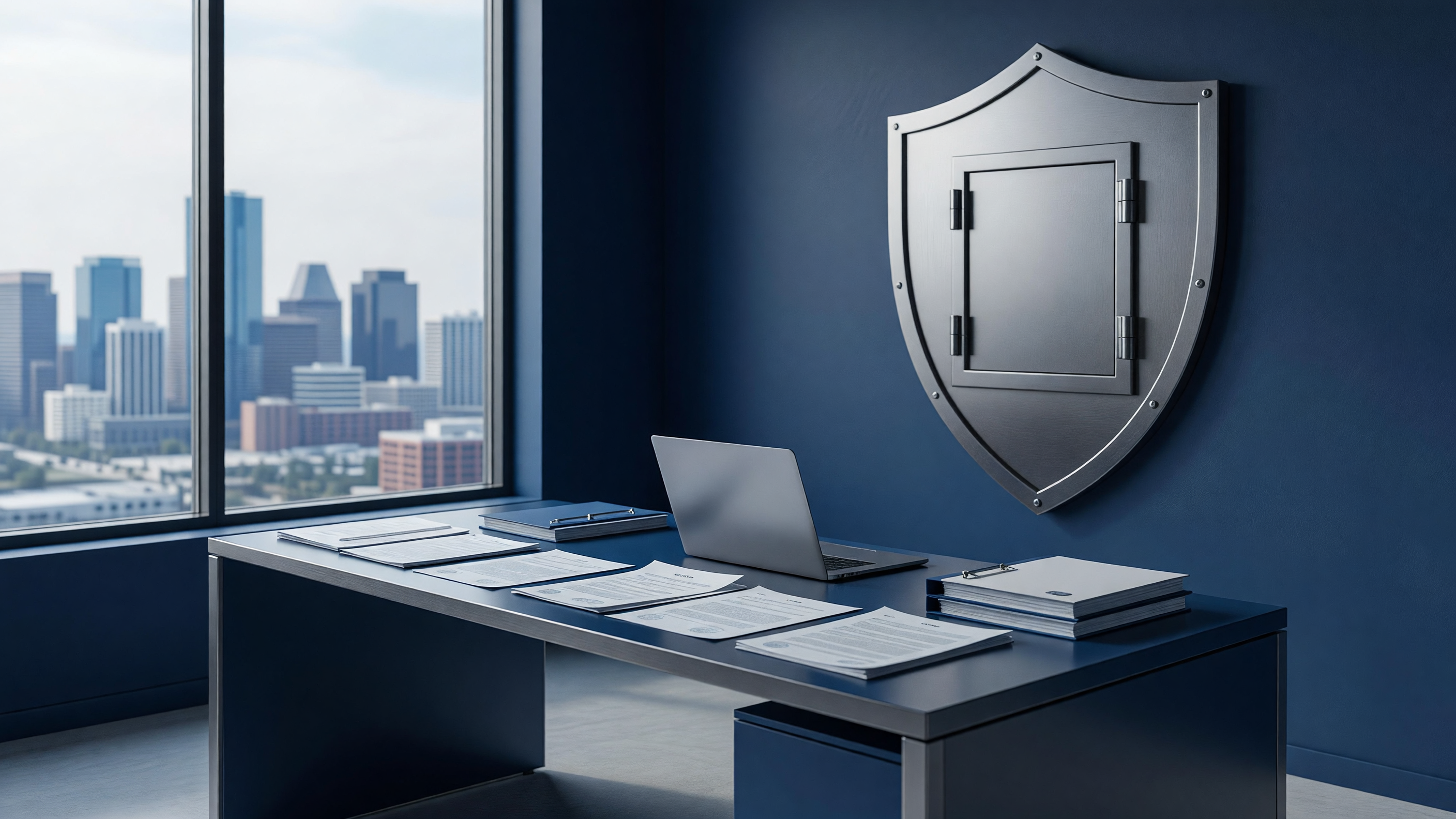 Wyoming LLC formation and asset-protection documents on a desk